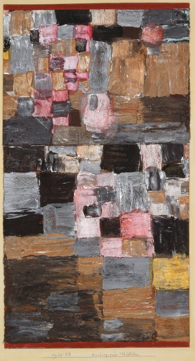 De opkomst van een klein stadje door Paul Klee