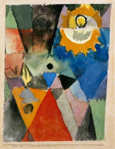 Voor de gaslamp, door Paul Klee, Galleria Nazionale d