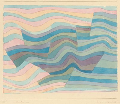 Beweging aan de steile kust door Paul Klee