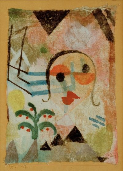 Portret van een roodharige door Paul Klee