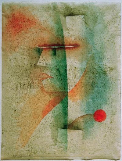 Portret van een verklede door Paul Klee