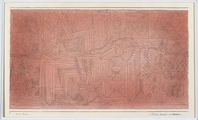 Klooftempels met Sparren door Paul Klee
