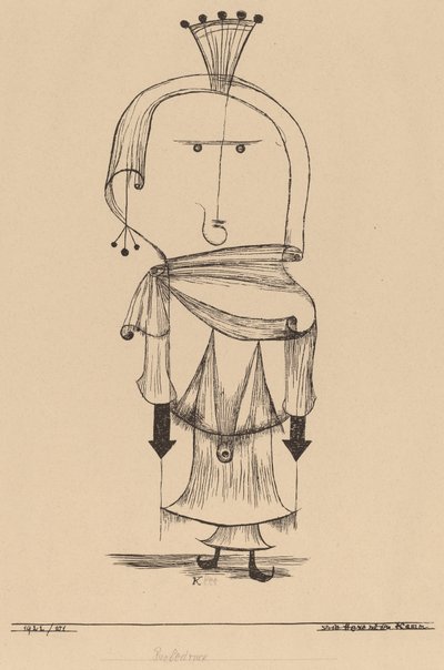 De Heks met een Kam door Paul Klee