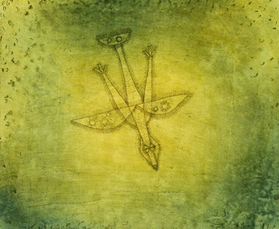 Neerduikende vogel door Paul Klee