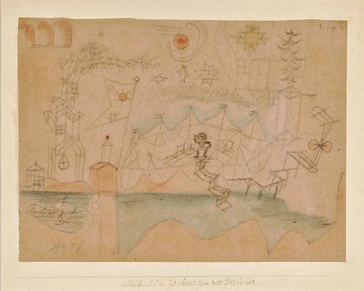 Tekening voor de bootverhuur, 1918 door Paul Klee