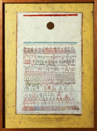 Een Blad uit het Stedenboek door Paul Klee