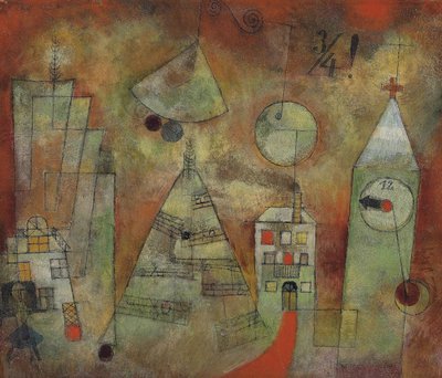 Noodlottig uur om kwart voor twaalf Schicksalstunde um Dreiviertel Zwölf, 1922 door Paul Klee