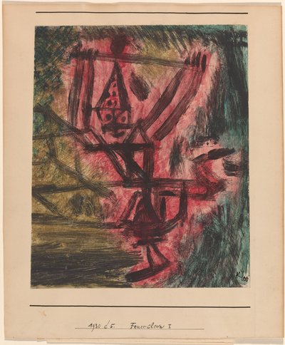 Feuer Clown I (Vuur Clown) door Paul Klee