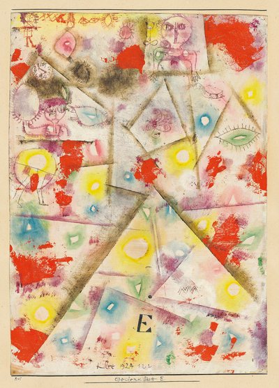 Gedenkblad E, 1924 door Paul Klee