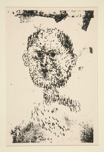 Hoofd (Kopf) - Bebaarde Man (Baertiger Mann) door Paul Klee