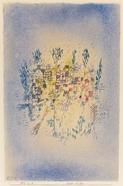 Huizen bij het park door Paul Klee