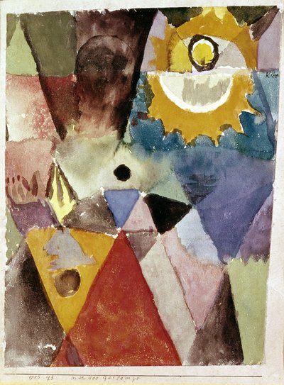 Voor de gaslamp door Paul Klee