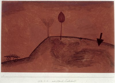 Landschap in Avondschemering door Paul Klee