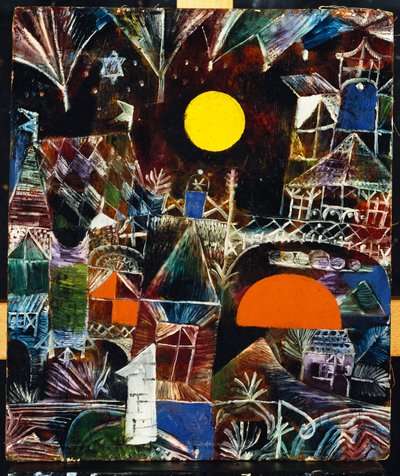 Maanopkomst - Zonsondergang door Paul Klee