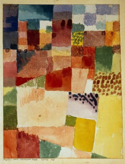 Motief uit Hammamet door Paul Klee