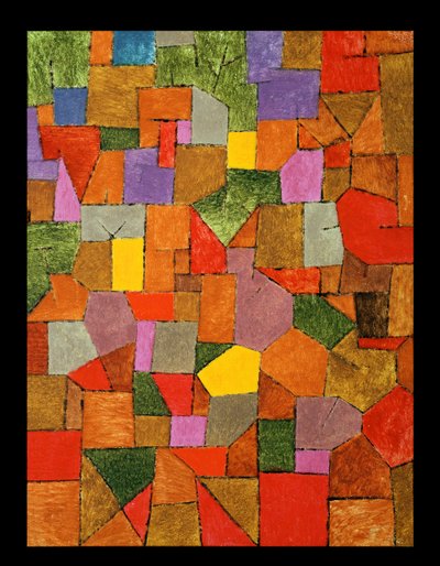 Bergdorp (Herfst) 1934 door Paul Klee