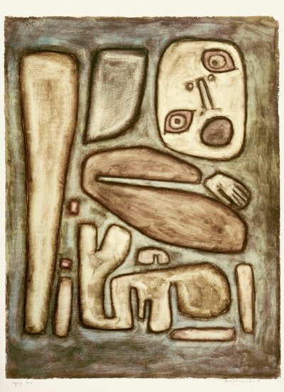 Uitbraak van Angst III, 1939 door Paul Klee