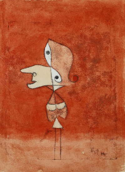 Portret van Brigitte (gehele figuur) door Paul Klee