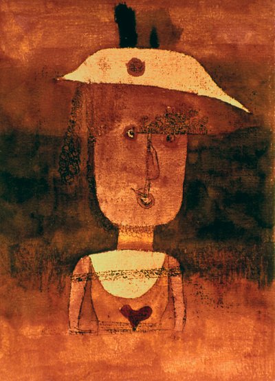 Portret van mevrouw P in het zuiden door Paul Klee