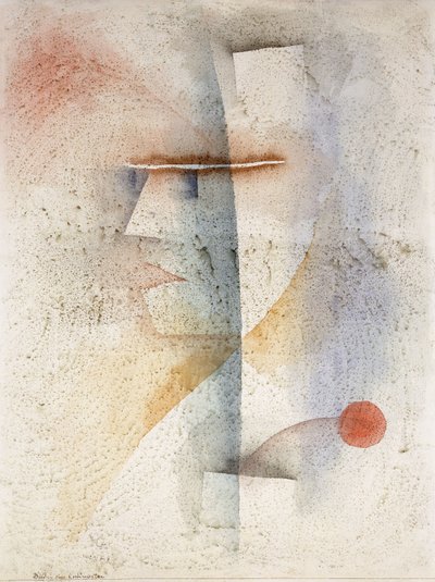 Portret van een Man in Kostuum (met een Bloem) door Paul Klee