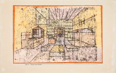 Raum der Häuser, 1921 door Paul Klee