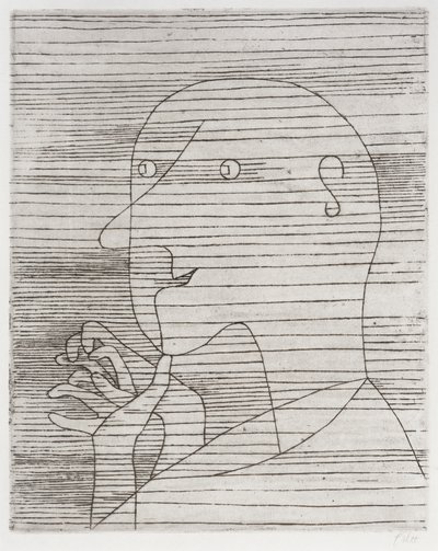 Rechnender Greis door Paul Klee