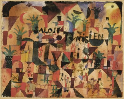 Salon Tunisien Verkeer op de Boulevard Tunis door Paul Klee