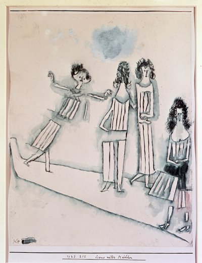 Scène met meisjes door Paul Klee