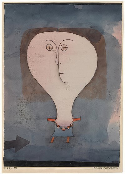 Schrik van een meisje door Paul Klee