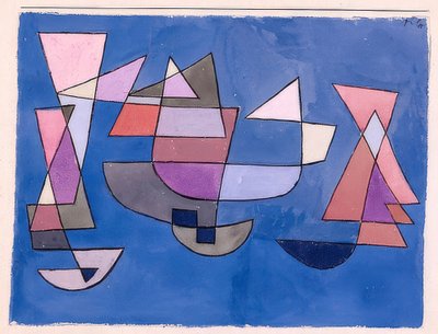 Zeilschepen. 1927 door Paul Klee