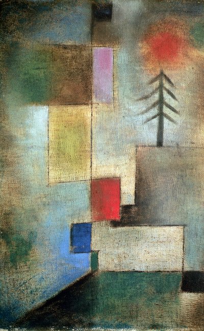 Kleine afbeelding van sparren door Paul Klee