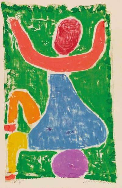 Spelend kind, 1938 door Paul Klee