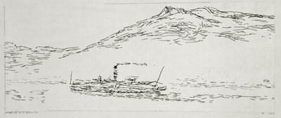 Stoomboot op de Thunersee door Paul Klee