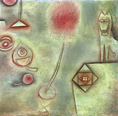 Stilleven met Dierenbeeldje door Paul Klee