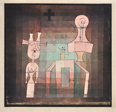 Stilleven met sculpturen, 1923 door Paul Klee