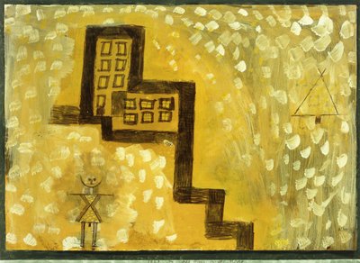 Het huis op de heuvel door Paul Klee