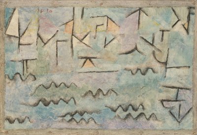 De Rijn bij Duisburg door Paul Klee