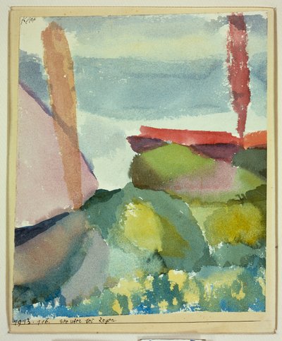 De Kust in de Regen door Paul Klee
