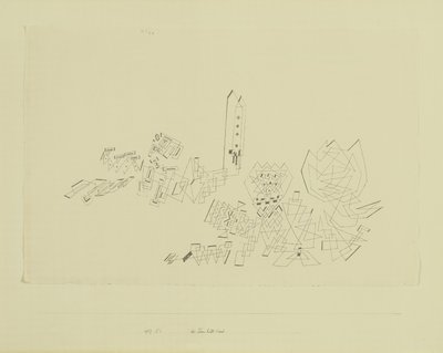 De toren weerstaat de aanval door Paul Klee