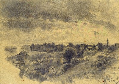 Zonder titel (Berne, uitzicht op de Rosengarten) 1897 door Paul Klee