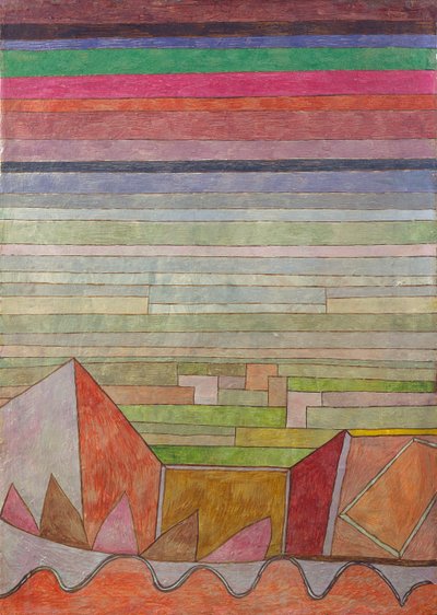 Uitzicht op het Vruchtbare Land Blick in das Fruchtland, 1932 door Paul Klee