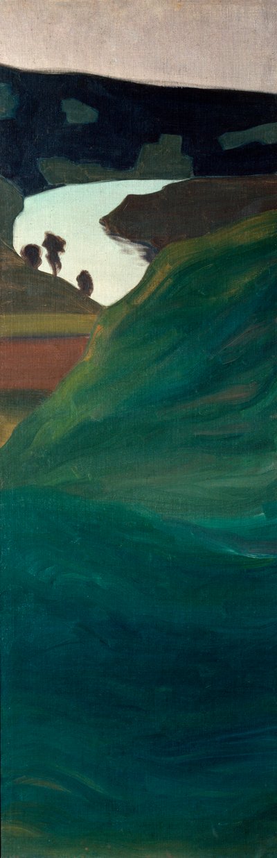 Uitzicht op de vallei van de Aar-rivier door Paul Klee