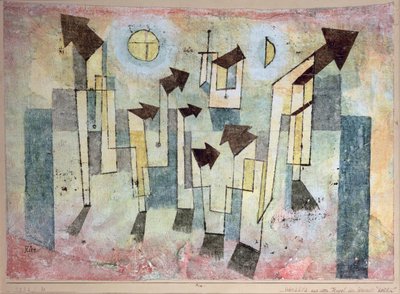 Muurschildering uit de Tempel van Verlangen door Paul Klee