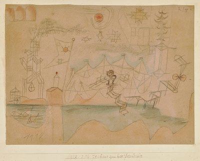 Tekening voor de bootverhuurder door Paul Klee