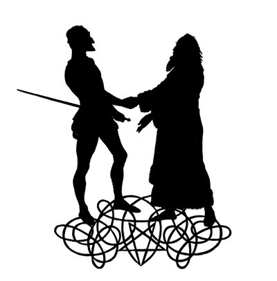 Faust en Mephistopheles door Paul Konewka