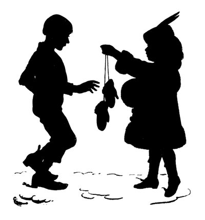 Silhouet door Paul Konewka (litho) door Paul Konewka
