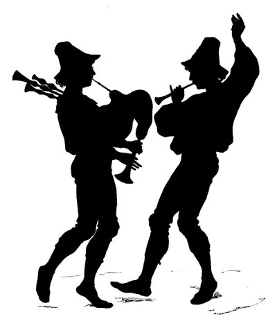 Silhouet door Paul Konewka (litho) door Paul Konewka