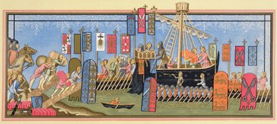 Ridders van de Heilige Geest scheepten in voor de kruistochten. Uiteindelijk vertrokken ze nooit op hun reis. door Paul Lacroix