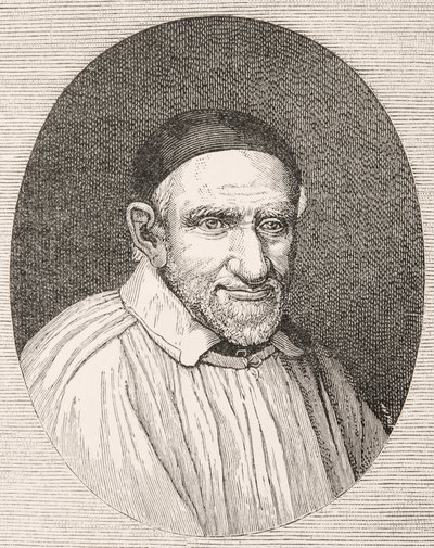 Vincentius de Paul 1581 - 1660. Franse katholieke priester en heilige. Naar een werk van Simon Francois. door Paul Lacroix
