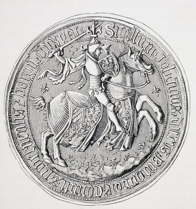 Zegel van Jean Ii, hertog van Bourgondië, graaf van Nevers en baron van Donzy 1371 - 1419. door Paul Lacroix